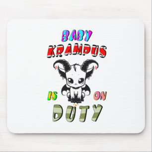 Baby Krampus ist im Dienst Mousepad