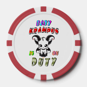 Baby Krampus ist im Dienst Pokerchips