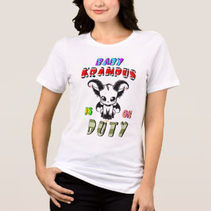 Baby Krampus ist im Dienst Tri-Blend Shirt