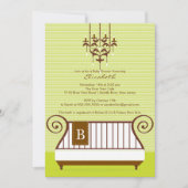 Baby-Krippen-Babyparty-Einladungs-schicke neutrale Einladung (Vorderseite)