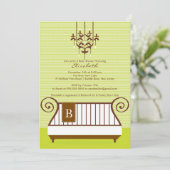 Baby-Krippen-Babyparty-Einladungs-schicke neutrale Einladung (Stehend Vorderseite)