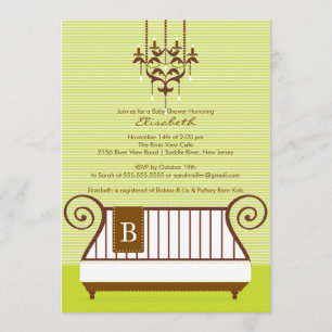 Baby-Krippen-Babyparty-Einladungs-schicke neutrale Einladung