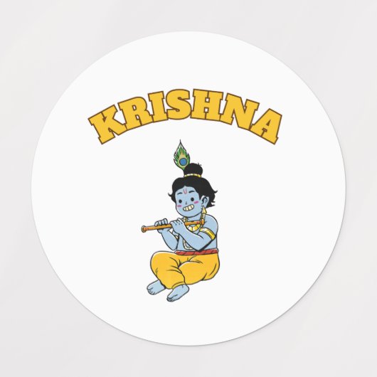 Baby Krishna Etiketten (Design 2)