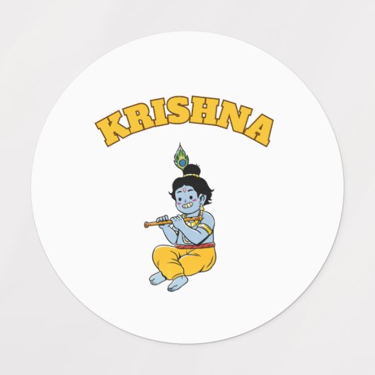 Baby Krishna Etiketten (Design 1)