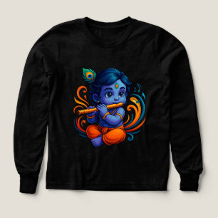 Baby Krishna mit Flute - Peace Vibes Lebhaftes 3