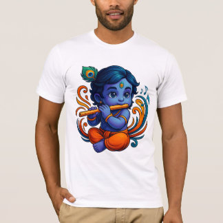 Baby Krishna mit Flute - Peace Vibes | Lebhaftes 3 T-Shirt