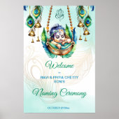 Baby Krishna Naming Cradle Zeremony Empfang Poster (Vorne)