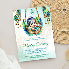 Baby Krishna Naming Namkaran Wiege Zeremonie Einladung