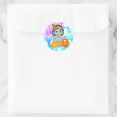 Baby Krishna Runder Aufkleber (Tasche)