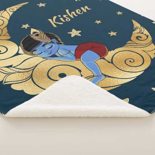 Baby Krishna sleeping on the moon Sherpadecke (3/4)
