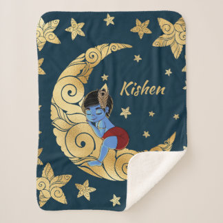 Baby Krishna sleeping on the moon Sherpadecke