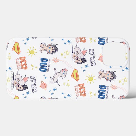 Baby Krypto & Superman Pattern Case-Mate iPhone Hülle (Rückseite (Horizontal))