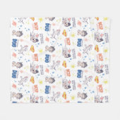 Baby Krypto & Superman Pattern Fleecedecke (Vorderseite (Horizontal))