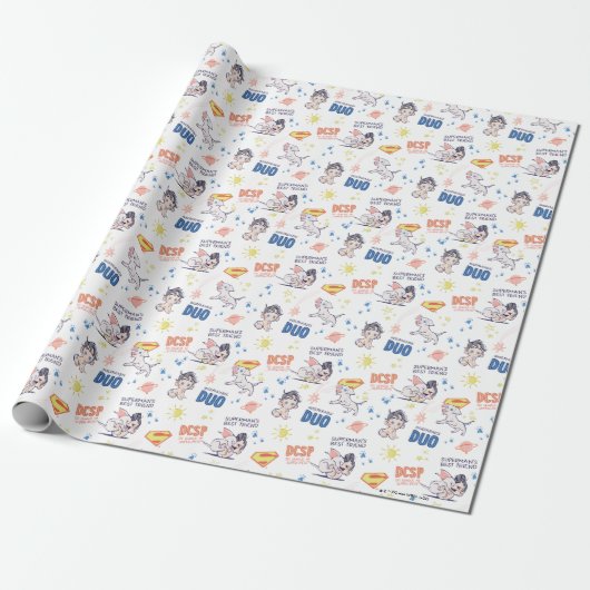 Baby Krypto & Superman Pattern Geschenkpapier (Ungerollt)