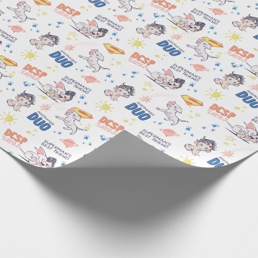 Baby Krypto & Superman Pattern Geschenkpapier (Ecke)