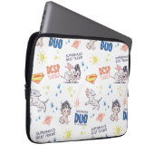 Baby Krypto & Superman Pattern Laptopschutzhülle (Vorne Rechts)