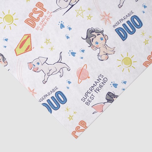 Baby Krypto & Superman Pattern Seidenpapier (Ausschnitt)
