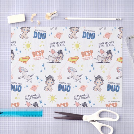 Baby Krypto & Superman Pattern Seidenpapier (Handwerk)