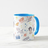 Baby Krypto & Superman Pattern Tasse (VorderseiteRechts)
