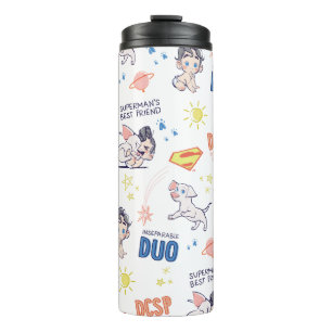 Baby Krypto & Superman Pattern Thermosbecher