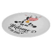 Baby Kuh willkommen im Chaos Schneidebrett (Ecke)