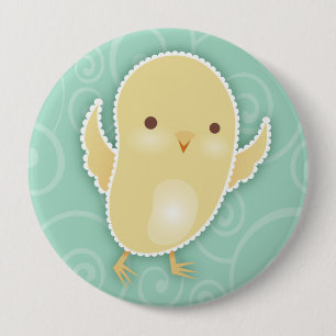 Baby-Küken-aquamariner Wirbels-Knopf Button