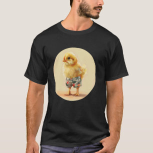 Baby-Küken im Sommerurlaubskostüm T-Shirt