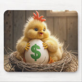 Baby-Küken mit einem teuren Ei Mousepad (Vorne)