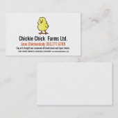 Baby-Küken-moderner Huhn-Brutplatz Visitenkarte (Vorne/Hinten)