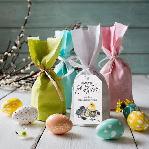 Baby-Küken & Nest   Frohe Ostern Geschenkanhänger