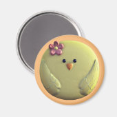 Baby-Küken niedlich gelb und rosa Magnet (Vorderseite/Rückseite)