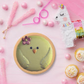 Baby-Küken niedlich gelb und rosa Pappteller (Party)