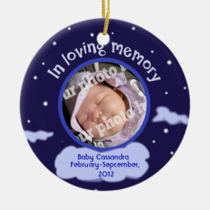 Baby-kundenspezifisches Foto-personalisiertes Keramikornament