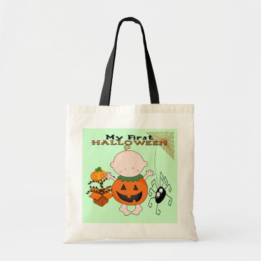 Baby-Kürbis meine 1. Halloween-Taschen Tragetasche (Vorne)