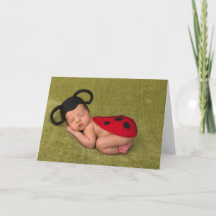 Baby Lady Beetle - Babykarte Einladung