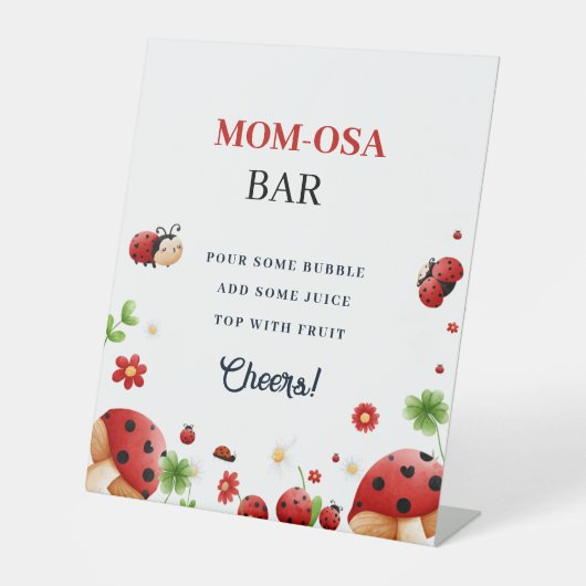 Baby lady Bug Girl Babydusche Vorzeichen Sockelschild (Vorderseite)