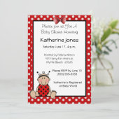 Baby Ladybug Einladung (Stehend Vorderseite)