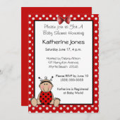 Baby Ladybug Einladung (Vorne/Hinten)