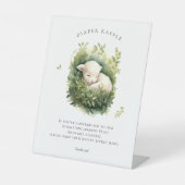 Baby Lamb Diaper Raffle Sign Baby Dusche Sockelschild (Vorderseite)