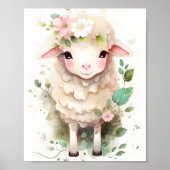 Baby Lamb Kinderzimmer Poster (Vorne)