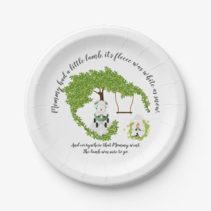 Baby Lamb Kinderzimmer Rhyme Pappteller