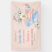 Baby Lamb rosa blaues Geschlecht neutrale Anzeige Banner (Vertikal)