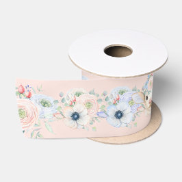 Baby Lamb rosa blaues Geschlecht neutrale Anzeige Satinband
