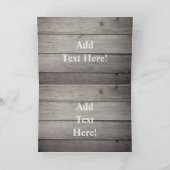 Baby Lamb Sheep Flock Rustikale Bartenkarte Karte (Innenseite)