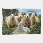 Baby Lamb Sheep Herd Flock Geschirrtuch (Horizontal)