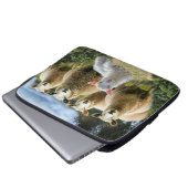 Baby Lamb Sheep Herd Flock Laptopschutzhülle (Vorne Knopf)