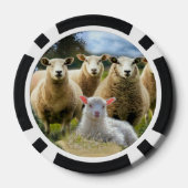 Baby Lamb Sheep Herd Flock Pokerchips (Rückseite)