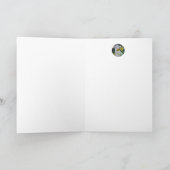 Baby Lamb und Frühlingsgetränke Wasserfarben Kunst Karte (Innenseite)