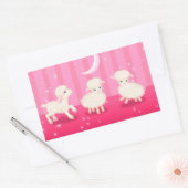 Baby Lambs Rechteckiger Aufkleber (Umschlag)