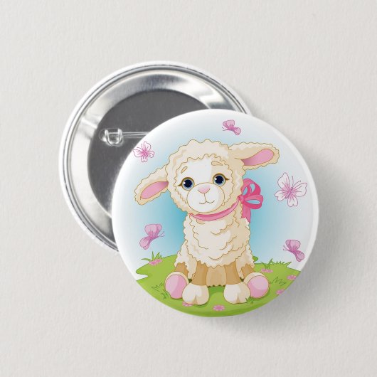Baby-Lamm Button (Vorne & Hinten)